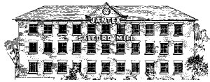 Line drawing of the Jantex mill, Salford in Congleton.