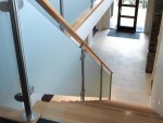 Glass balustrade fitted to stairs.