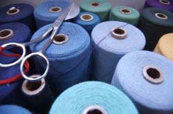 Yarn Processing, rolls of yarns for fashion and industry