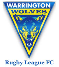 Warrington Wolves Rugby League FC logo. Spectator Safety NVQ level 2 and 3 training.
