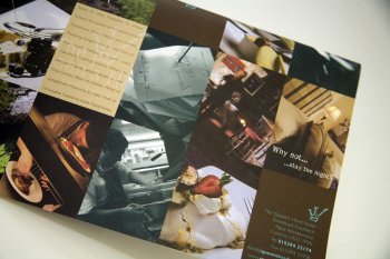 Top quality brochure for the Queens Head hotel near Windermere in the Lake District.
