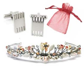 Wedding accessories, cufflinks, wedding favours, tiaras, find suppliers at County Brides