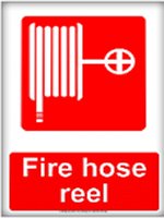 Fire hose reel sign.