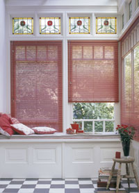 Silhouette blinds in extension.
