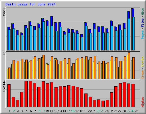 Daily usage for June 2024