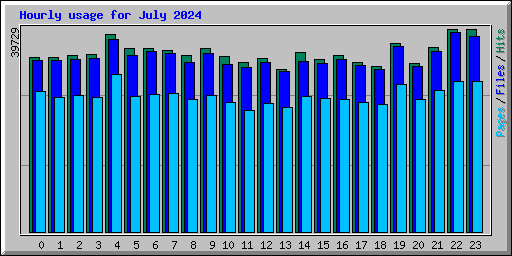 Hourly usage for July 2024