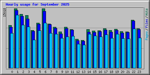 Hourly usage for September 2025