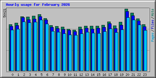 Hourly usage for February 2026